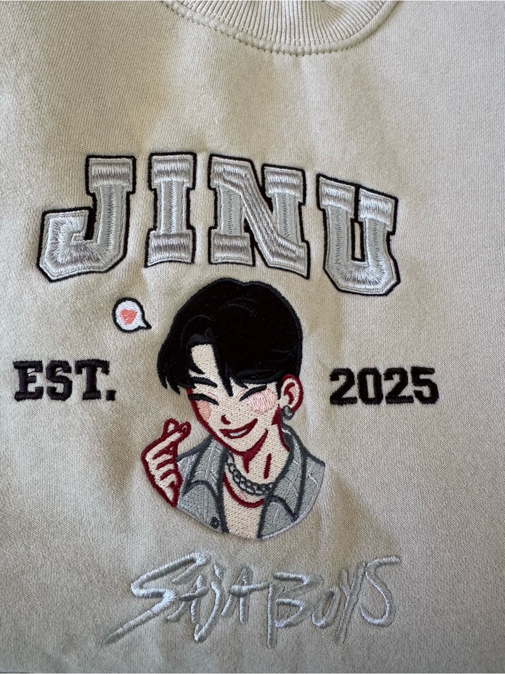 JINU Embroidered Graphic Sweatshirt - Saja Boys
